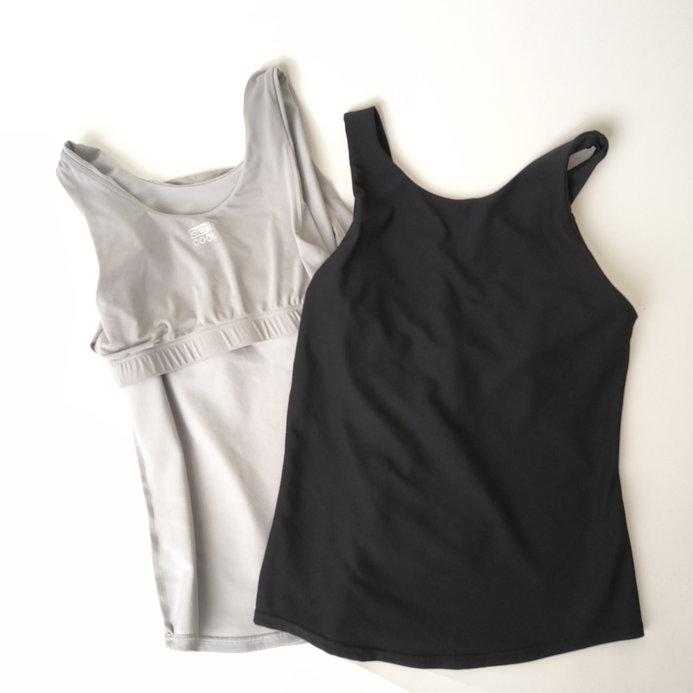 32 Degrees Black and Gray Tank Tops Size S